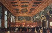 Gabriel Bella Ambassadors- Reception at the collegio china oil painting reproduction